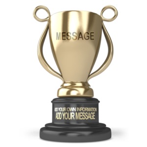 Gold Trophy Custom Customizable PowerPoint clipart graphic preview.