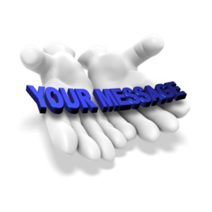 Open Hands Word Customizable PowerPoint clipart graphic preview.