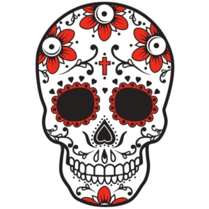 Sugar Skull Design PowerPoint clipart graphic preview.