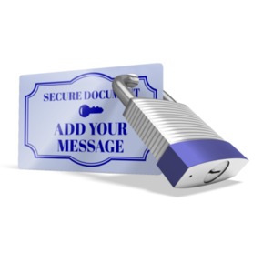 Locked Document Customizable PowerPoint clipart graphic preview.