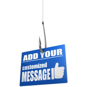 Custom Sign On Hook Customizable PowerPoint clipart graphic preview.