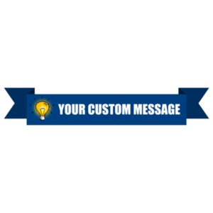 Simple One Layer Banner Customizable PowerPoint clipart graphic preview.