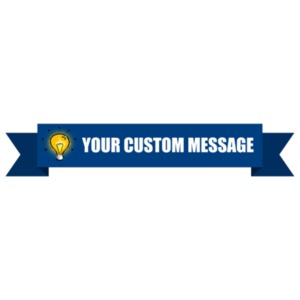 Simple One Layer Banner Reversed Customizable PowerPoint clipart graphic preview.