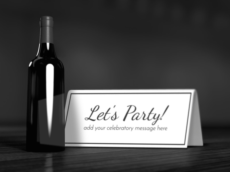 High-resolution customizable clipart of Wine Bottle Card, designed for seasonal marketing campaigns, corporate event presentations, and holiday promotions.
