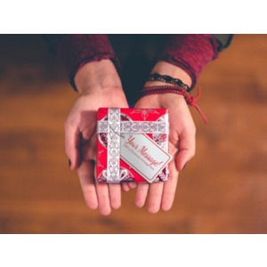 Christmas Present Palm Customizable PowerPoint clipart graphic preview.