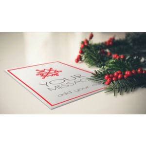 Card With Berries Customizable PowerPoint clipart graphic preview.