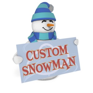 Snowman Sign Custom Customizable PowerPoint clipart graphic preview.