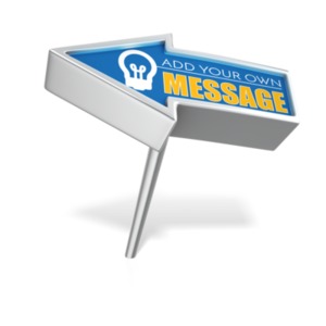 Arrow Pin Custom Customizable PowerPoint clipart graphic preview.