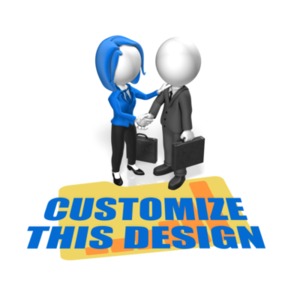 Business People Greet Custom Customizable PowerPoint clipart graphic preview.