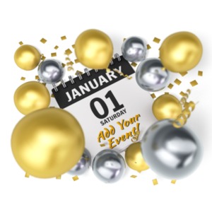 Party Planner Customizable PowerPoint clipart graphic preview.