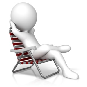 Relaxation In A Chair PowerPoint clipart graphic preview.