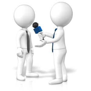Business Interview Person PowerPoint clipart graphic preview.