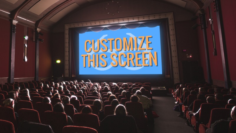 High-resolution customizable clipart of Movie Theater Custom, designed for creative multimedia presentations, dynamic visual storytelling, and professional content design.