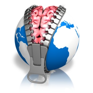 Global Brain Reveal Earth PowerPoint clipart graphic preview.