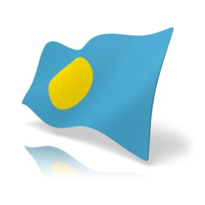 Flag Palau PowerPoint clipart graphic preview.