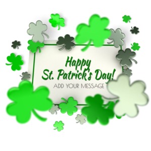 Shamrock Sign Customizable PowerPoint clipart graphic preview.