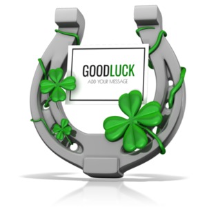 Lucky Horseshoe Sign Customizable PowerPoint clipart graphic preview.