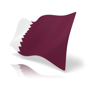 Flag Qatar PowerPoint clipart graphic preview.