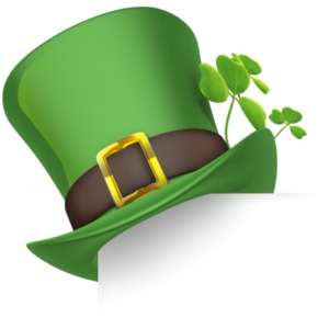 Hat Clover Hanging Corner PowerPoint clipart graphic preview.