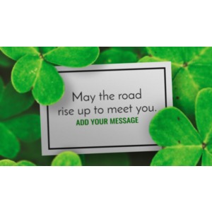 Clover Meadow Sign Customizable PowerPoint clipart graphic preview.