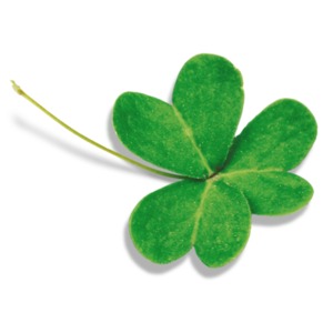 Single Three Leaf Clover PowerPoint clipart graphic preview.