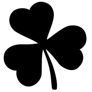 Shamrock Silhouette PowerPoint clipart graphic preview.