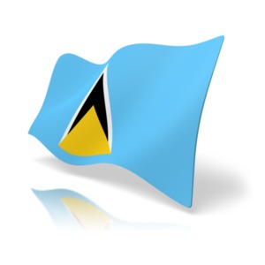 Flag Saint Lucia PowerPoint clipart graphic preview.
