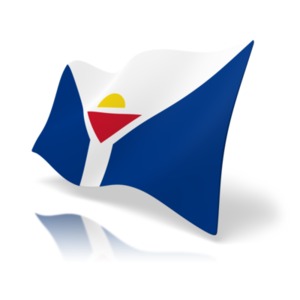 Flag Saint Martin PowerPoint clipart graphic preview.