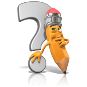 Scribbles Next To Question Mark PowerPoint clipart graphic preview.