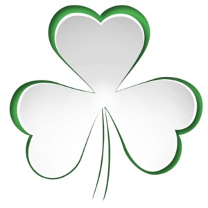 Paper Clover Cutout PowerPoint clipart graphic preview.