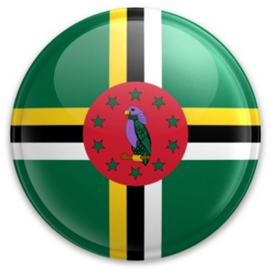 Badge of Dominica PowerPoint clipart graphic preview.