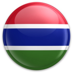 Badge of Gambia PowerPoint clipart graphic preview.