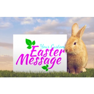 Orange Easter Bunny Custom Customizable PowerPoint clipart graphic preview.