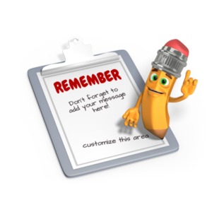 Scribbles Pencil Checklist Customizable PowerPoint clipart graphic preview.