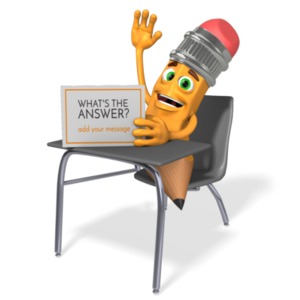 Scribbles Pencil Asking Question Customizable PowerPoint clipart graphic preview.