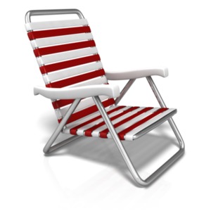 Summer Beach Chair PowerPoint clipart graphic preview.