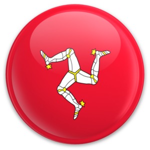 Badge of the Isle of Man PowerPoint clipart graphic preview.