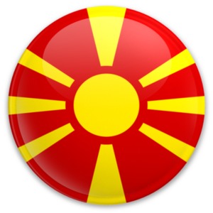 Badge of Macedonia PowerPoint clipart graphic preview.
