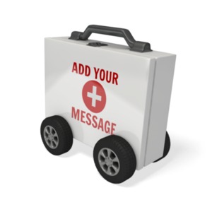 First Aid Kit Car Customizable PowerPoint clipart graphic preview.