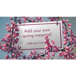 Apple Blossoms Sign Customizable PowerPoint clipart graphic preview.
