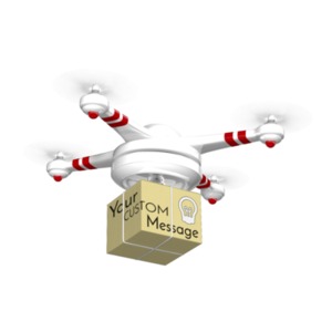Drone Carrying Box Customizable PowerPoint clipart graphic preview.