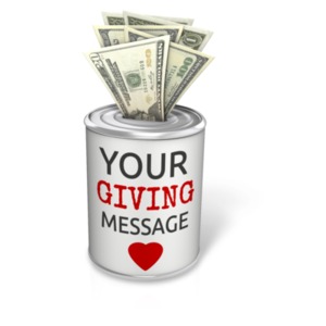 Donation Can Dollar Customizable PowerPoint clipart graphic preview.