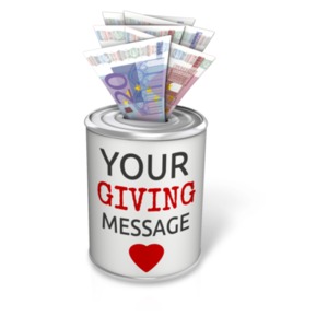 Donation Can Euro Customizable PowerPoint clipart graphic preview.