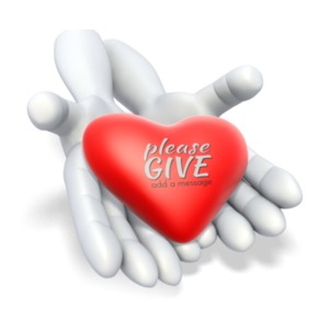 Heart In Hands Customizable PowerPoint clipart graphic preview.