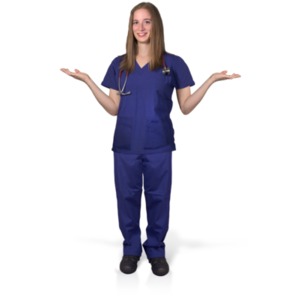 Female Nurse Display Both Sides PowerPoint clipart graphic preview.