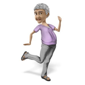 Bernice Super Happy PowerPoint clipart graphic preview.
