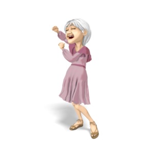 Martha Dancing Solo PowerPoint clipart graphic preview.