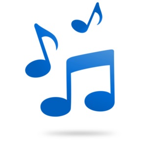 Three Music Notes PowerPoint clipart graphic preview.
