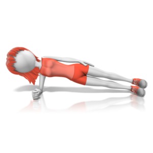 Woman Exercise Planking PowerPoint clipart graphic preview.