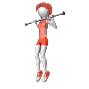 Woman Pull Ups PowerPoint clipart graphic preview.